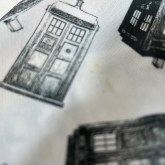 Doctor Who Black & white Tardis lined flared Mini Skirt size SMALL Her Universe - Picture 2 of 7